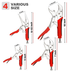 FASTPRO 5-inch curved jaw locking pliers offer precise reach in tight spots.