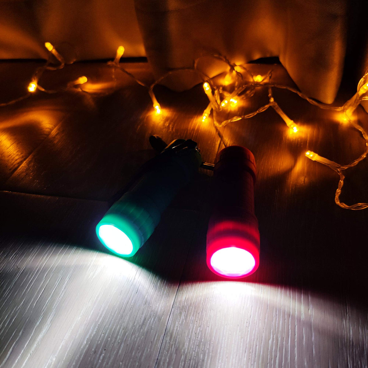 FASTPRO flashlights with batteries included and pre-installed.