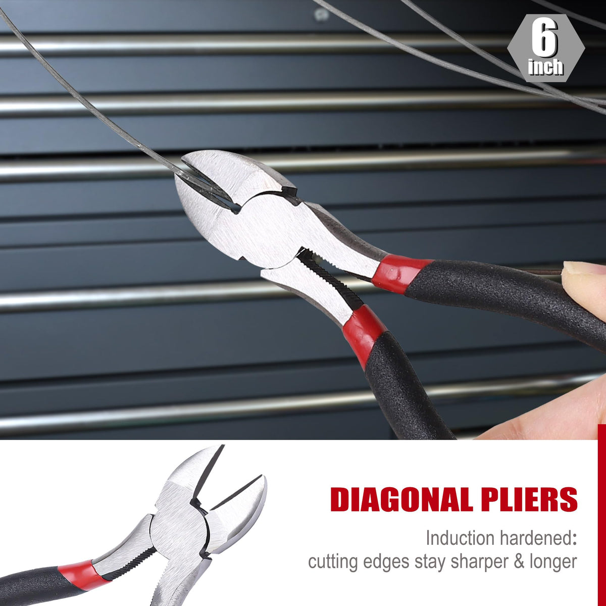 FASTPRO linesman pliers for cutting and twisting wires securely.