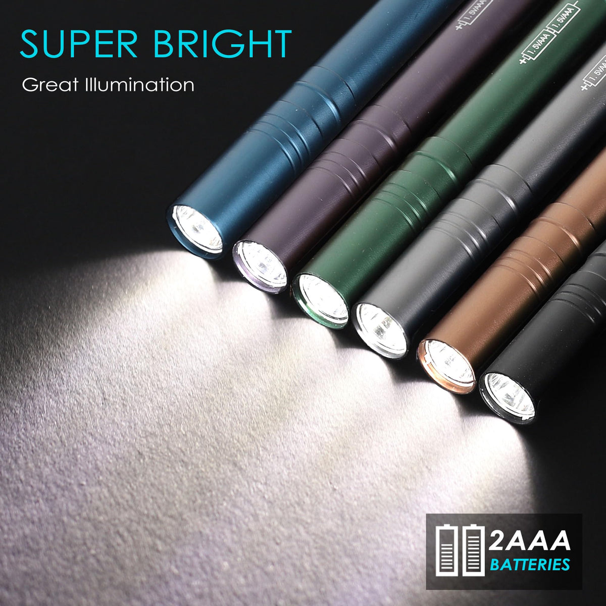 FASTPRO penlight with pre-installed batteries ready for immediate use