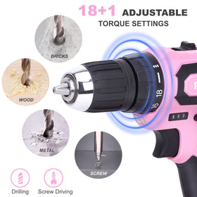 FASTPRO pink drill two speed control for different project needs.