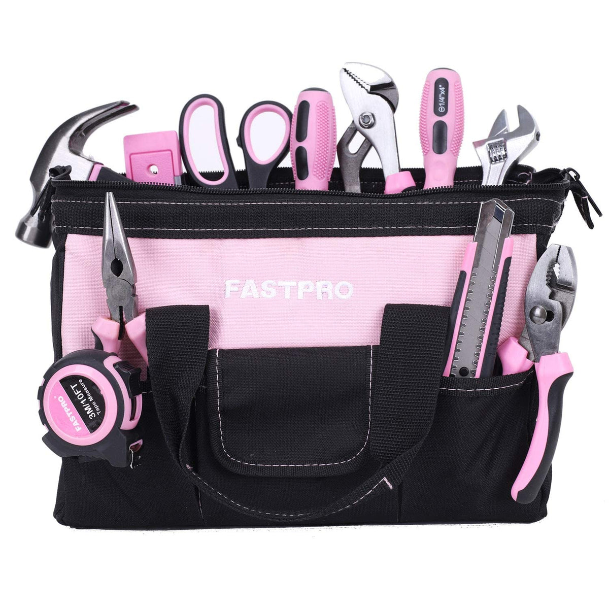 FASTPRO pink tool set in a compact case showing organized storage