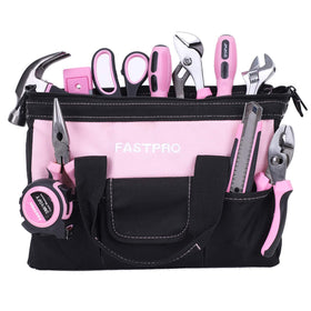 FASTPRO pink tool set in a compact case showing organized storage