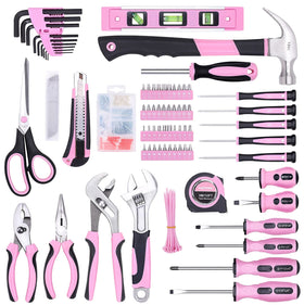 FASTPRO Pink Tool Set groove joint pliers in action for versatile grip