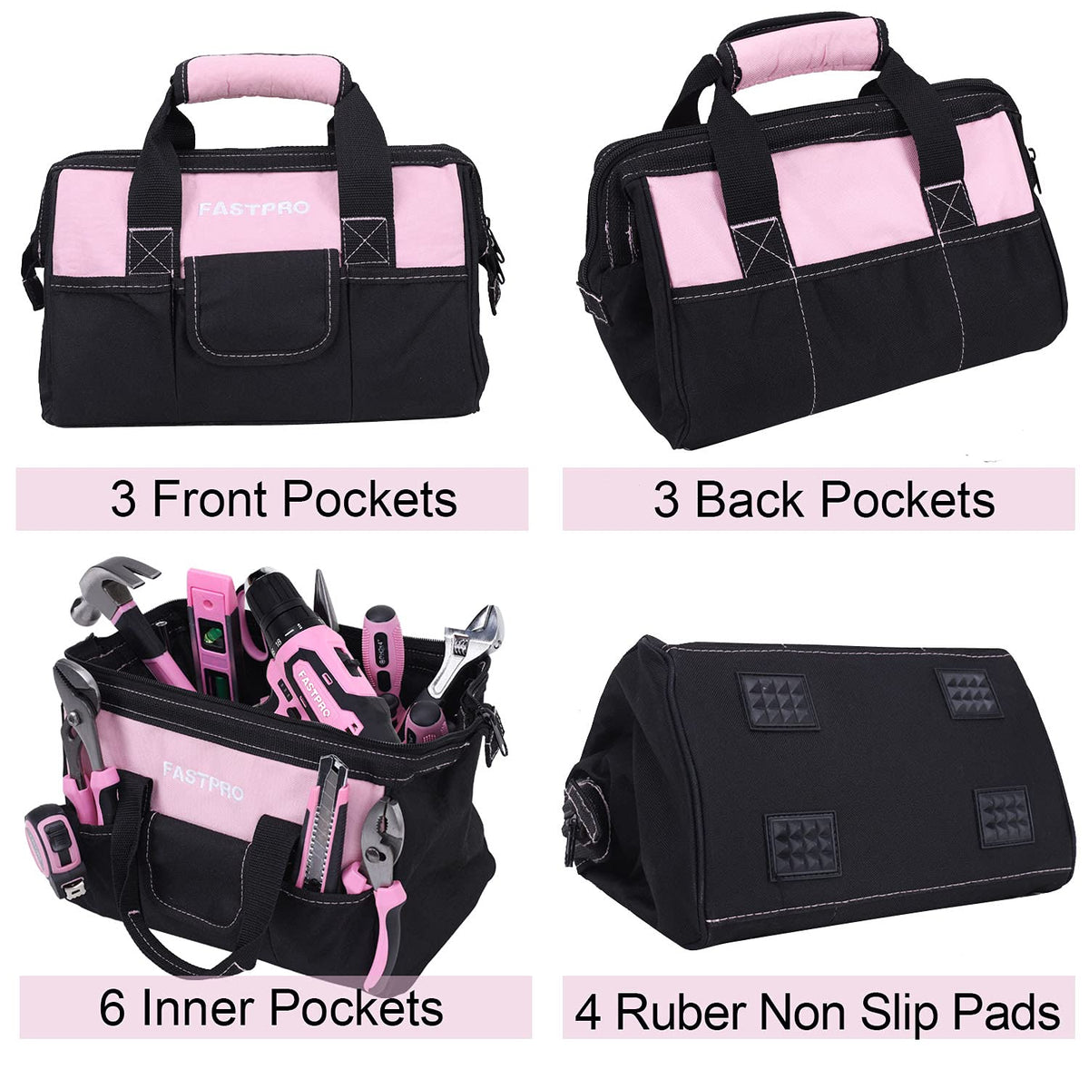 FASTPRO Pink Tool Set screwdriver bits for flexible fastening options