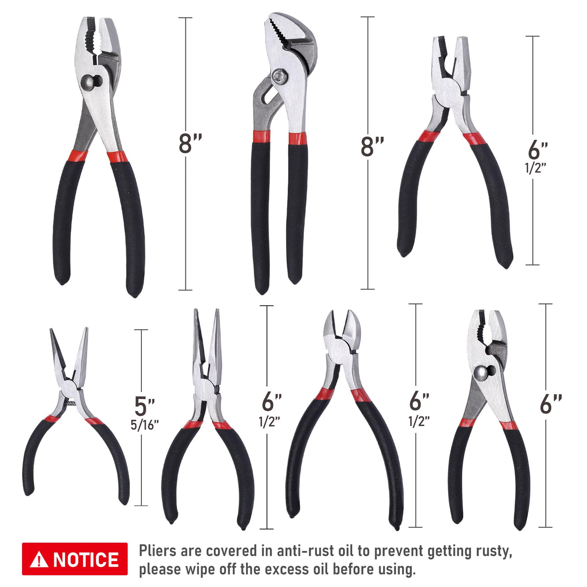 FASTPRO slip joint pliers close-up highlighting secure grip for different tasks.