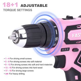 FASTPRO variable speed 0-400 and 0-1500 rpm for versatile drilling.