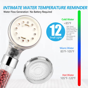 FASTRAS LED shower head hose offers flexible reach for easier rinsing.