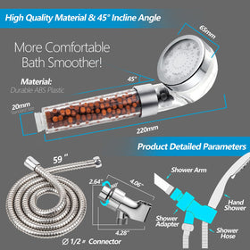 FASTRAS LED shower head sponges aid cleaning and maintenance.