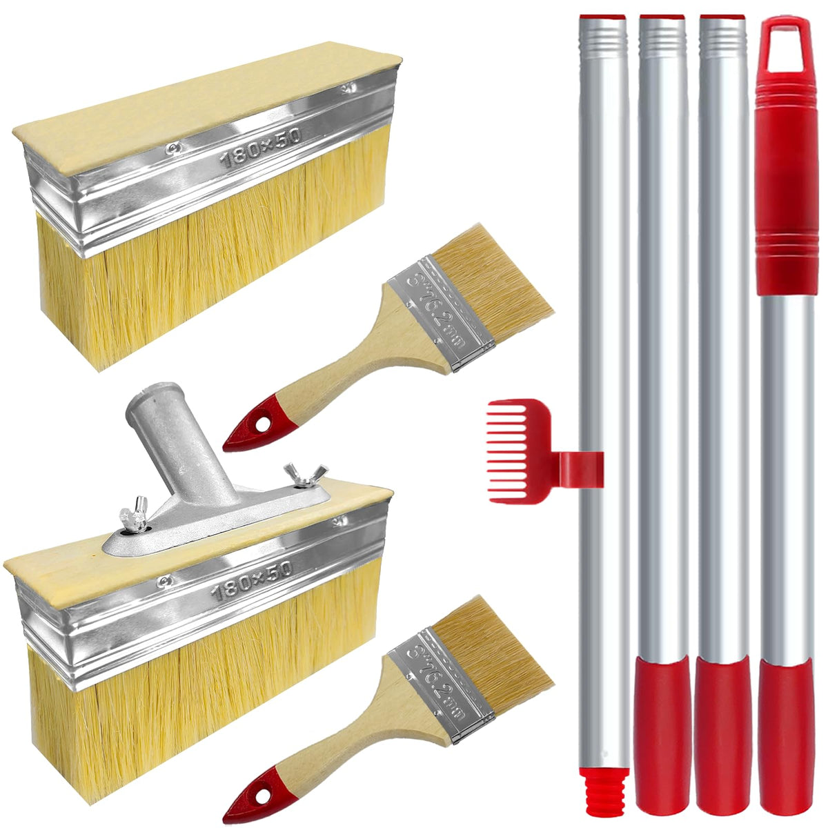 Fatmass 7 inch deck stain brush for smooth, even coverage