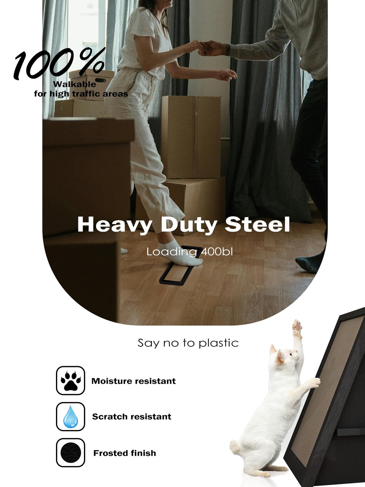 Fauvip heavy-duty steel construction supports high-traffic areas and durable performance.