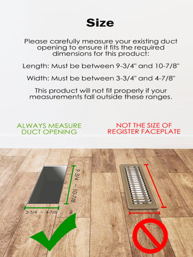 Fauvip floor register trapezoid tray design improves airflow by up to 50% for efficiency.