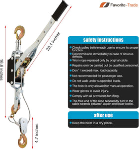 Favorite-Trade Come Along ergonomic handle improves grip during heavy pulls