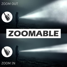 Favorlite zoomable beam for spot to flood lighting