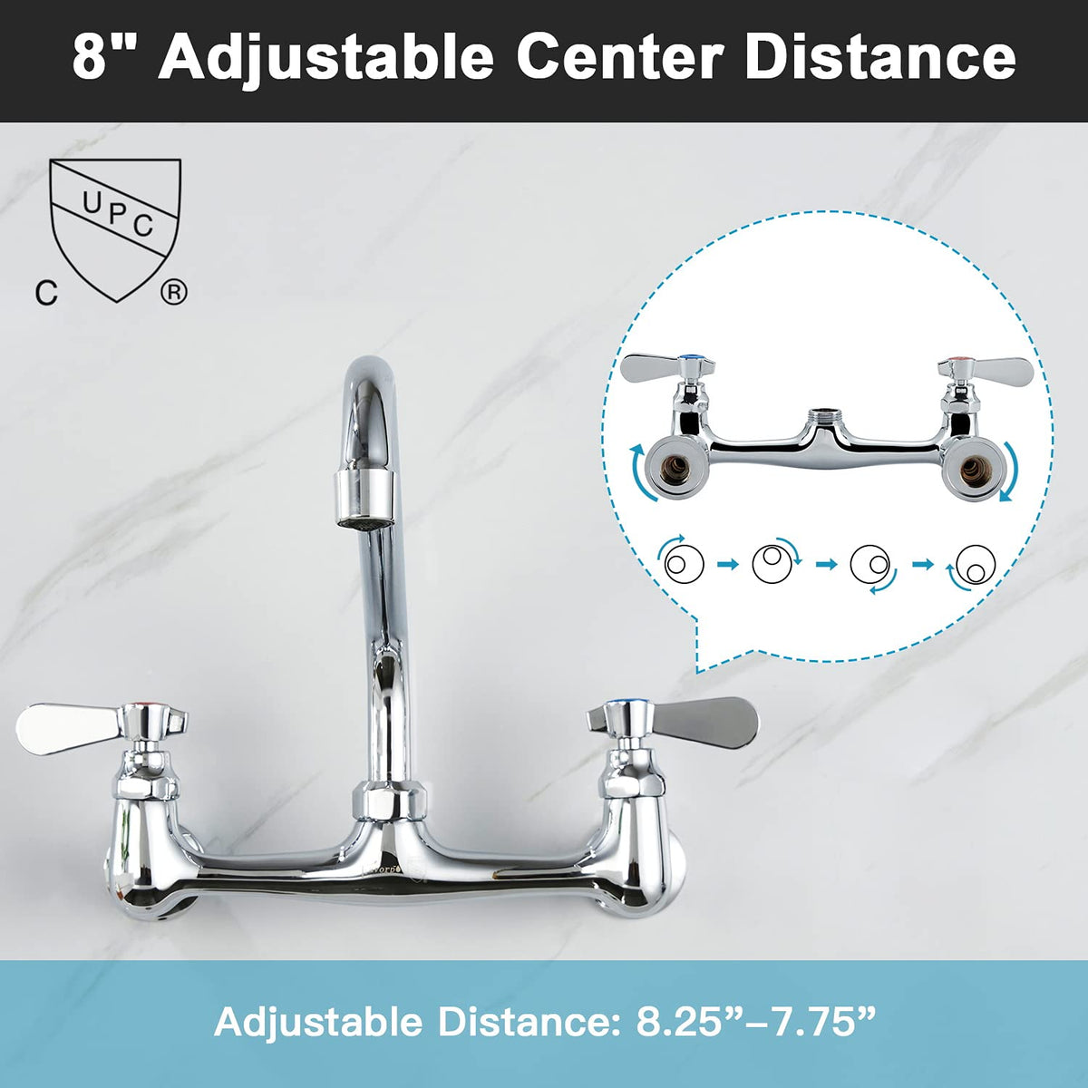 Favorpo brass construction ensures durability and safe water use