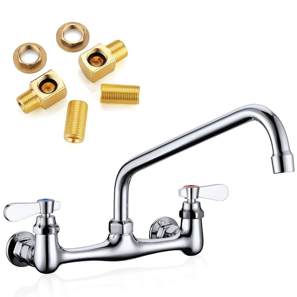 Favorpo wall mount faucet with 8 center adjustable spacing for versatile installations
