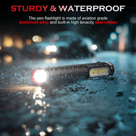 Favourlite pen light body highlights waterproof and durable construction for outdoor use