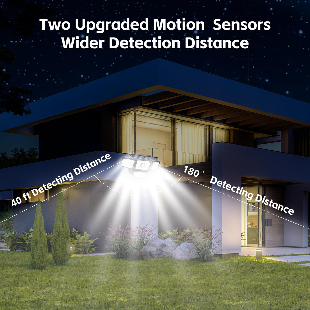 FAXBOX wide 270-degree coverage floodlight for large areas.