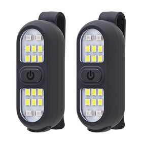 Faxins clip-on flashlight with 450-lumen high beam for bright, hands-free visibility.