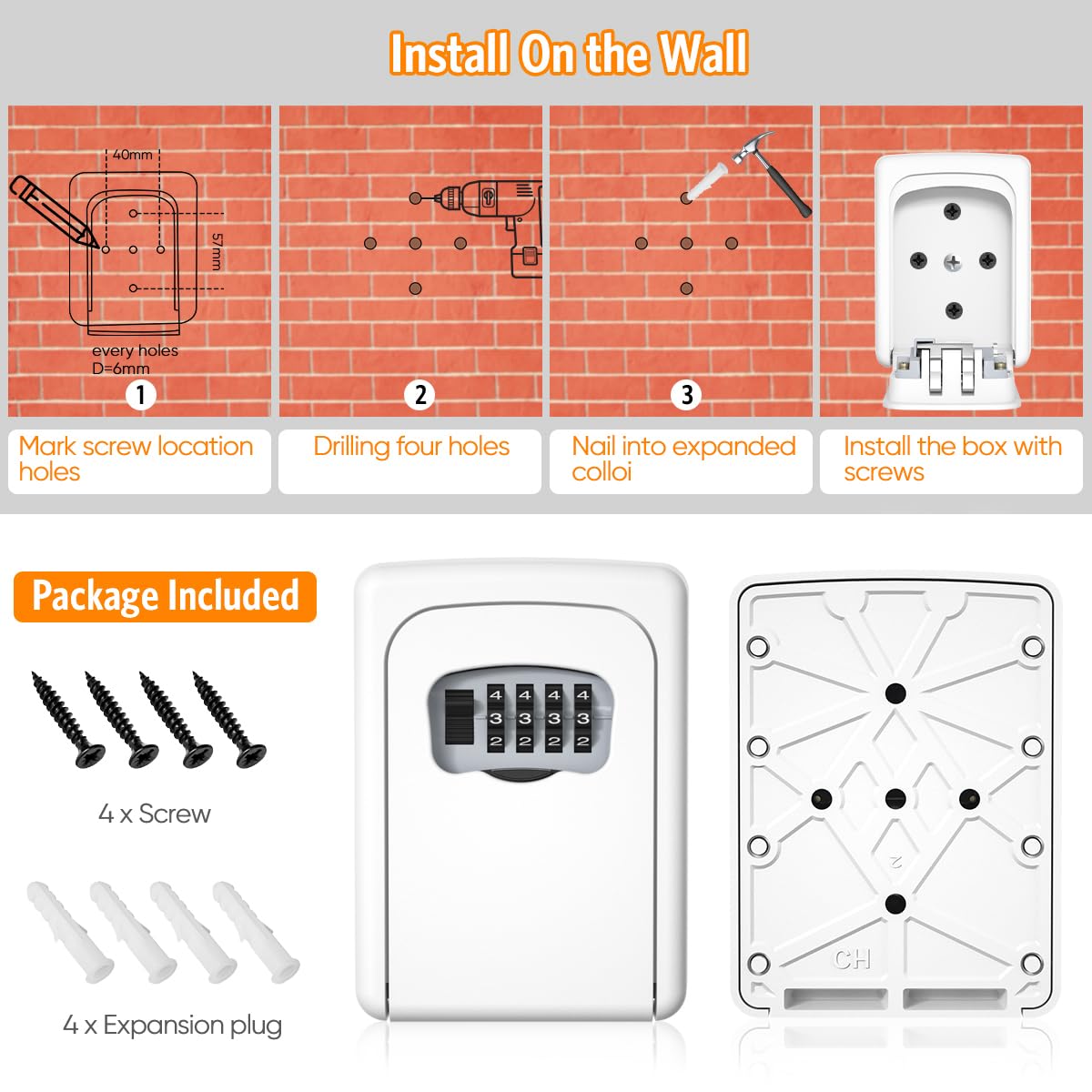 Fayleeko compact key box is travel-friendly for quick access.