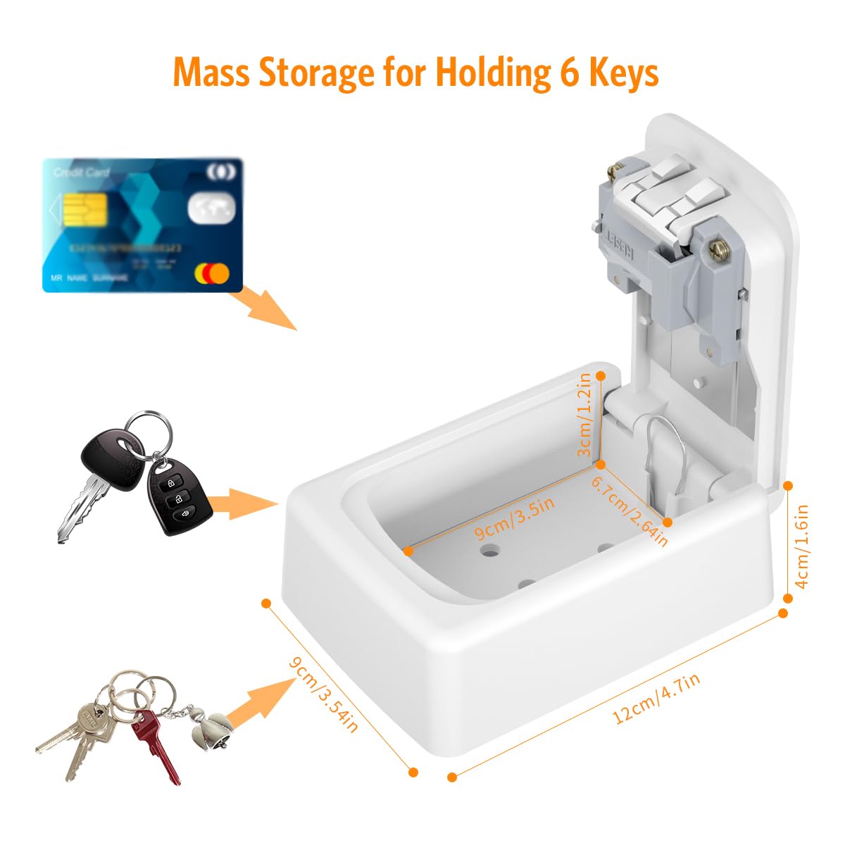 Fayleeko easy-install lock box includes mounting hardware for fast setup.