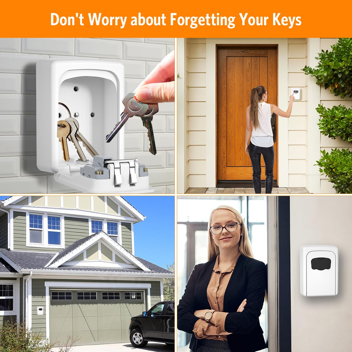 Fayleeko outdoor weatherproof lockbox with ABS shell protects keys in any weather.
