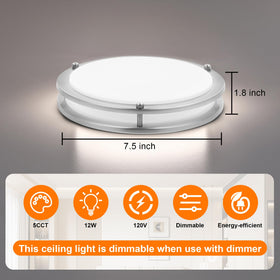 Faymart Lighting flush mount ceiling light installed easily with included hardware.