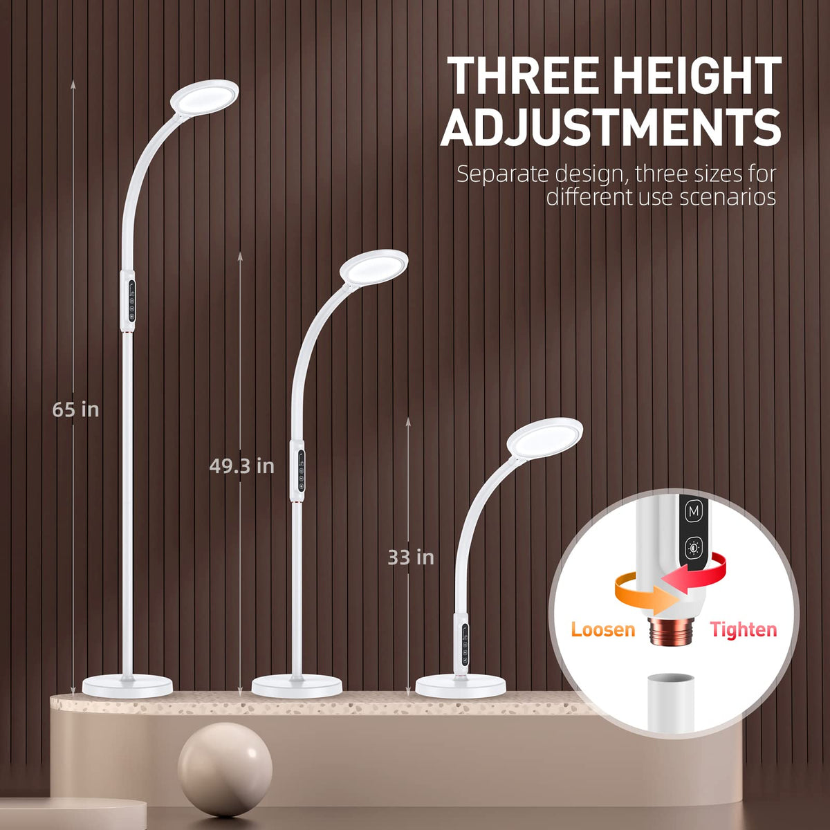 FBBJFF Light Therapy Lamp flicker-free LED for comfortable use