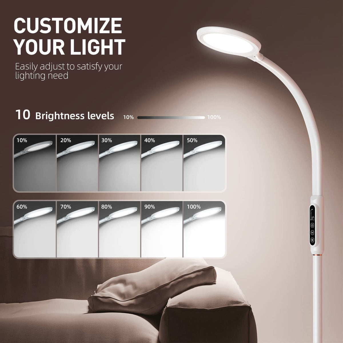 FBBJFF Light Therapy Lamp table and floor dual-use design