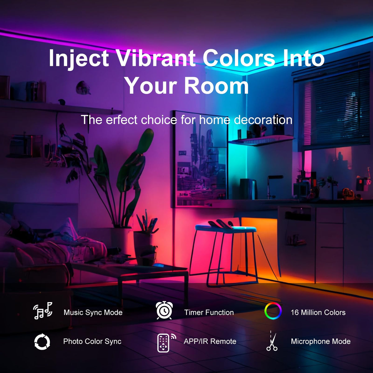 FBY app control screen enables quick brightness and color changes.