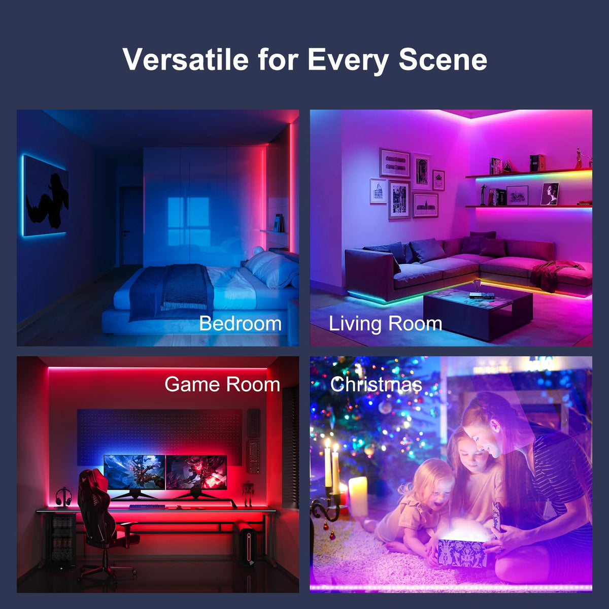 FBY LED strips create versatile home decor for any room.