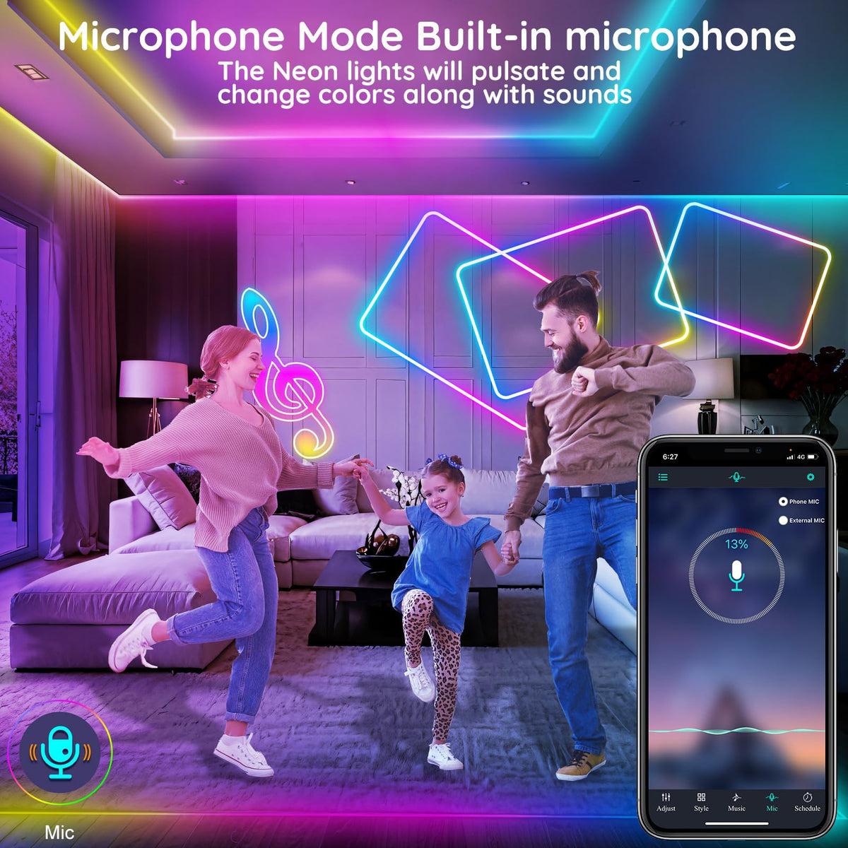 FBZ neon gaming light with music sync for immersive gameplay.