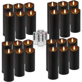 fclayvts flameless candle set with remote control for indoor/outdoor decor