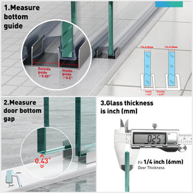 FCSOTSPS frameless glass seal with soft fins supports smooth door movement.