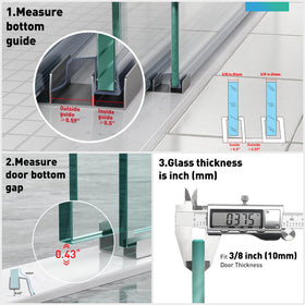 FCSOTSPS frameless shower door seal strip; smooth operation with soft fins