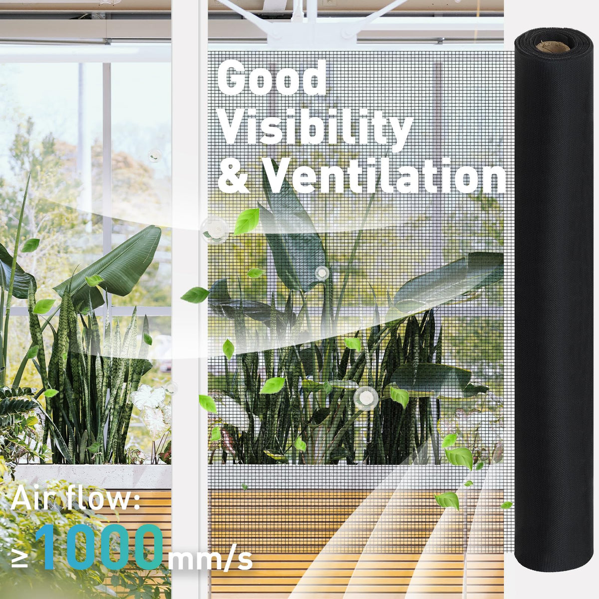 FCSOTSPS pet-friendly metal screen withstands claws and rough use.