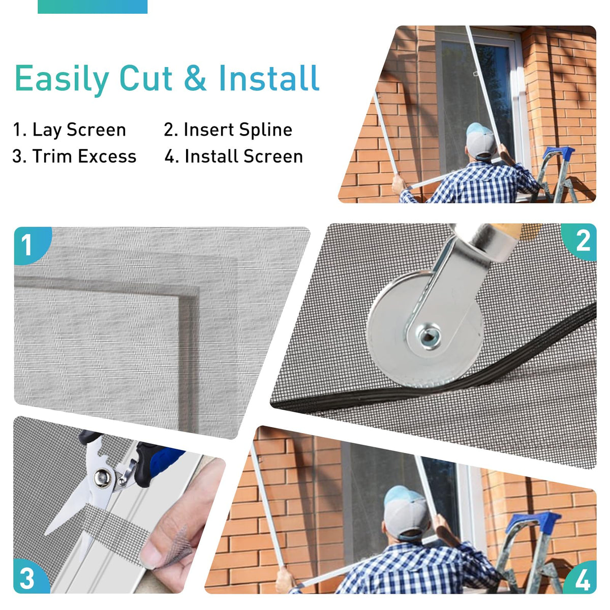 FCSOTSPS versatile solution for porch, vent, and cage screening.
