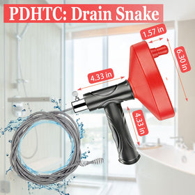 FCZMO Drain Snake Auger ABS drum housing and cable storage
