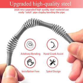 FCZMO Drain Snake Auger length adjustment screw to tailor depth reach