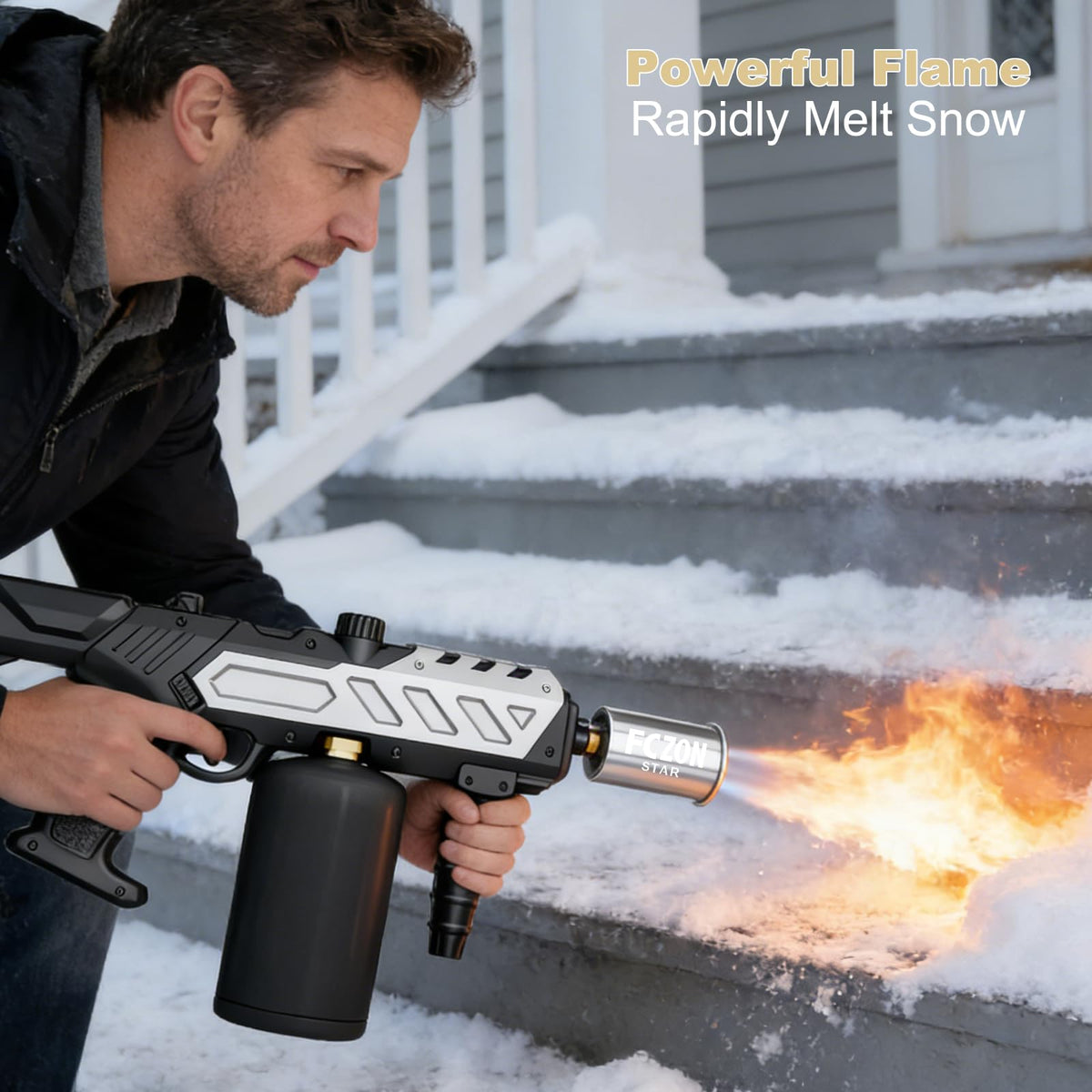 FCZON Star Flame Thrower Gun for cooking and outdoor tasks like welding.