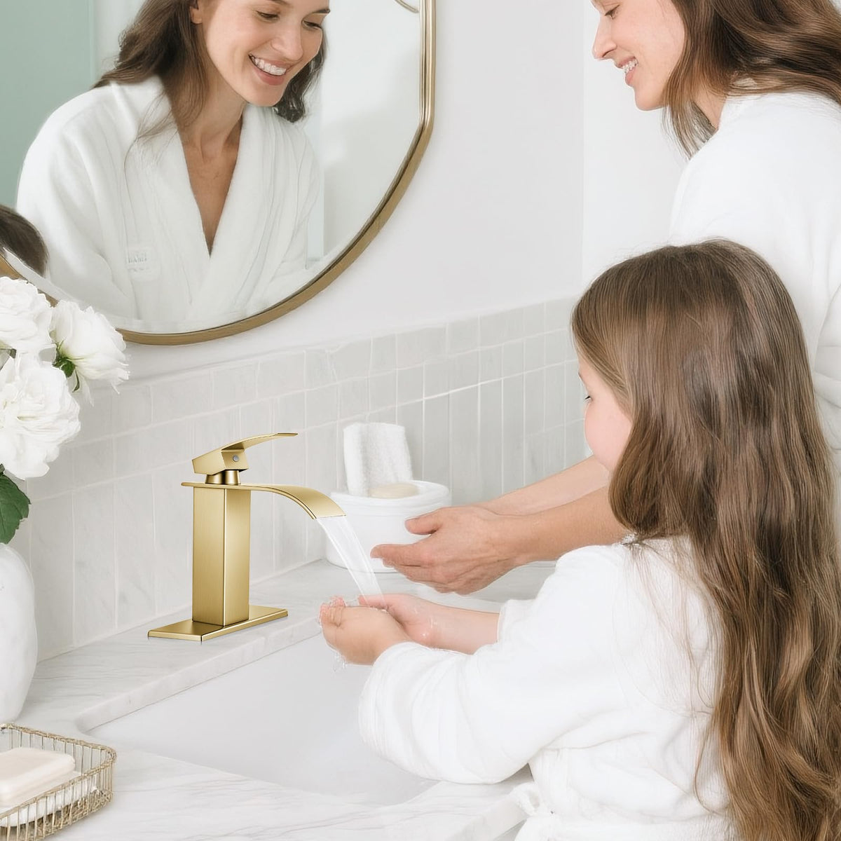 FDKW deck plate supports flexible installation for 1- or 3-hole sinks.