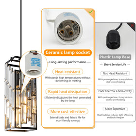 FDPBY bedroom pendant light offers soft decorative lighting with adjustable height.