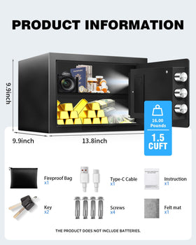 Fdsutvit Safe Box digital keypad close-up for secure, convenient daily access