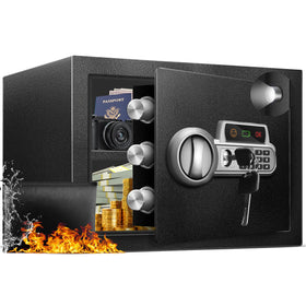 Fdsutvit Safe Box front view showing robust steel protection for valuables