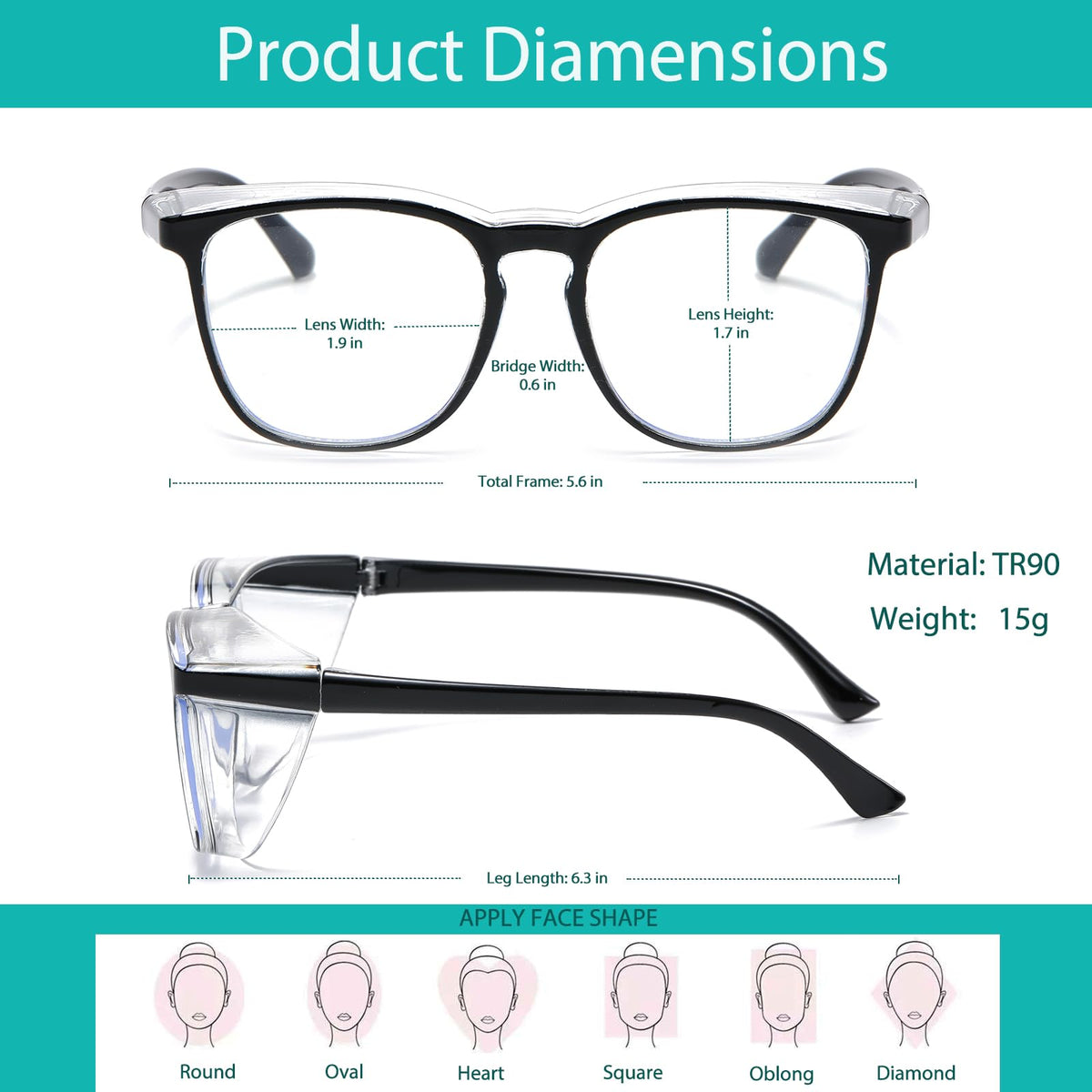 Feaglo safety glasses clear lenses for daily tasks