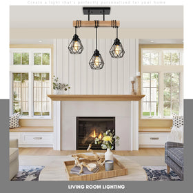 Feanron dining room pendant illuminates gatherings with soft glow.