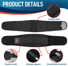 FEATOL back belt for women and men offers comfortable support for everyday activities.