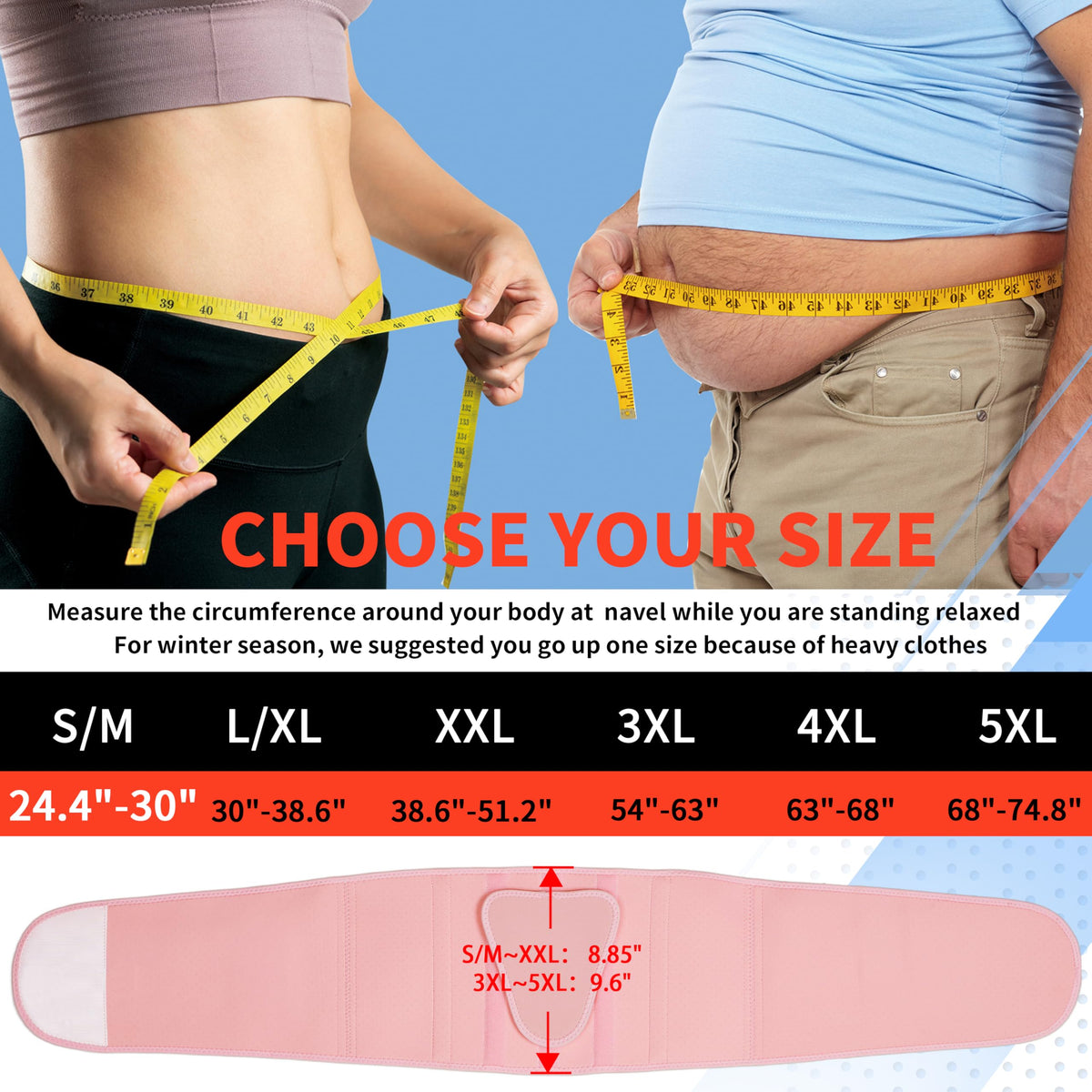 FEATOL back brace in pink with adjustable fit for a personalized feel.