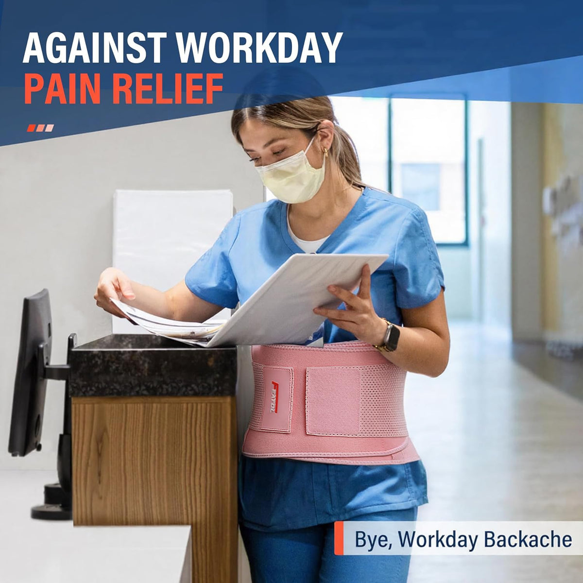 Breathable fabrics keep you cool while supporting your back.