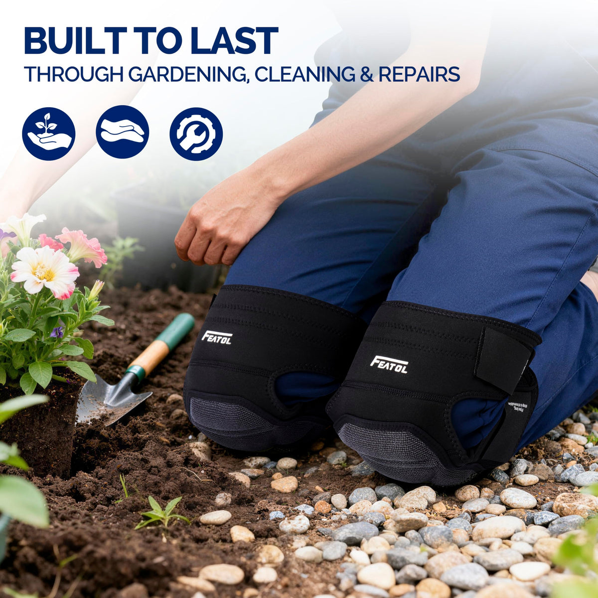 FEATOL knee pads with ergonomic fit for both men and women
